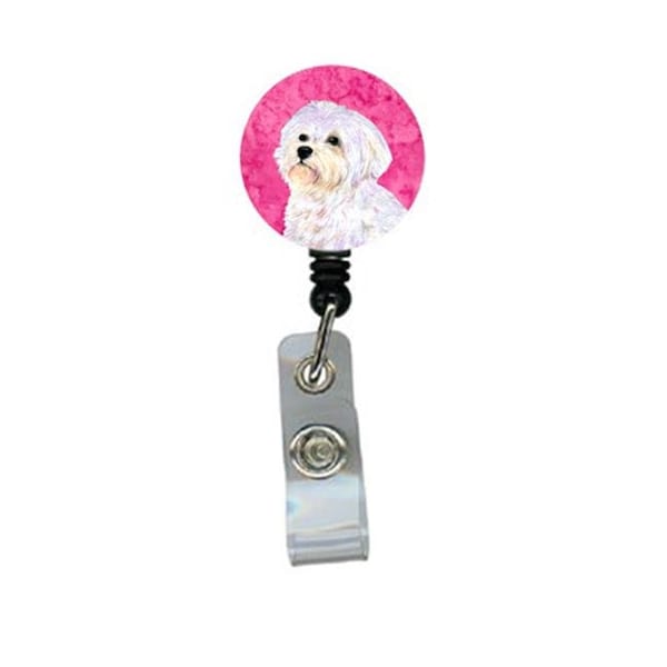 Teacher'S Aid Maltese Retractable Badge Reel Or Id Holder With Clip TE238140 - main